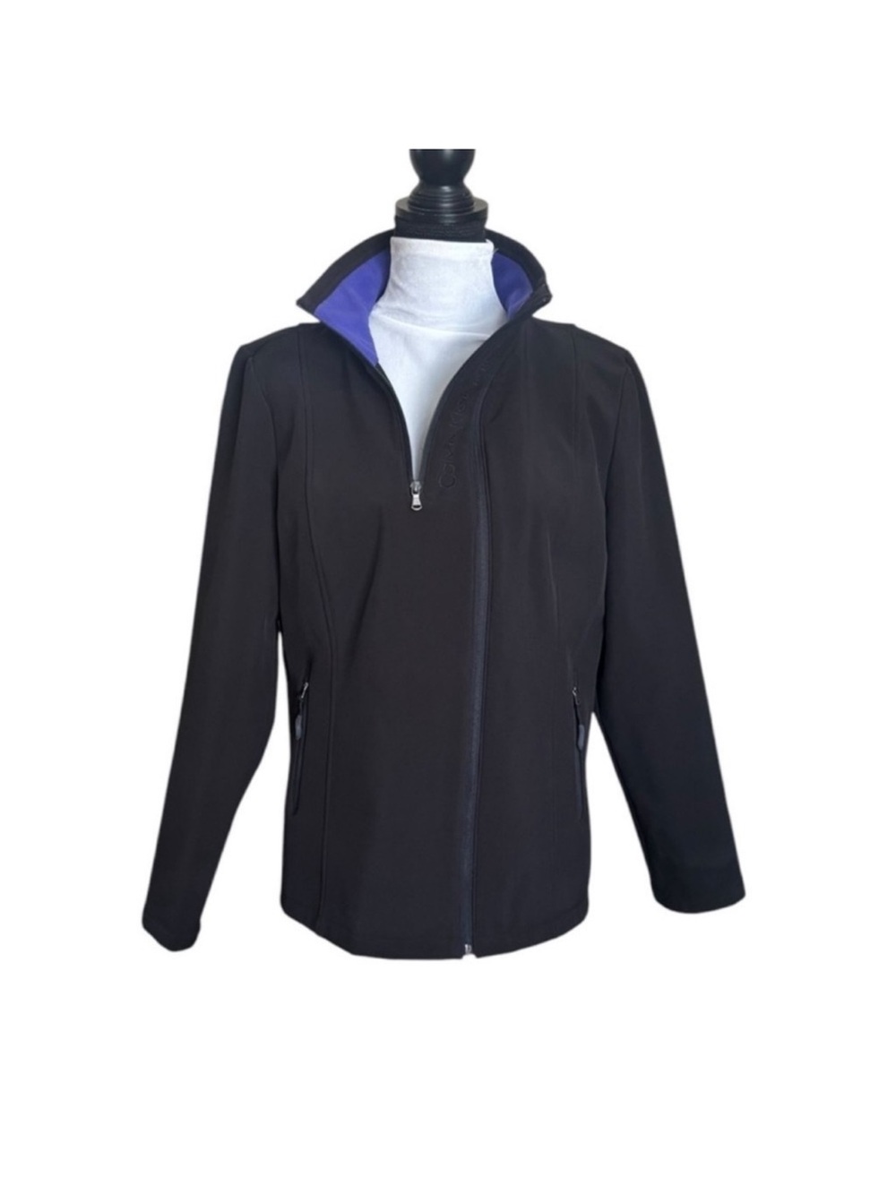 Calvin Klein Performance black soft shell athletic post workout jacket large